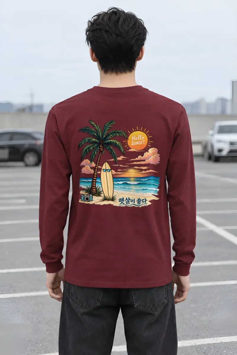"Hello Sunset" Unisex Longsleeve T-shirt