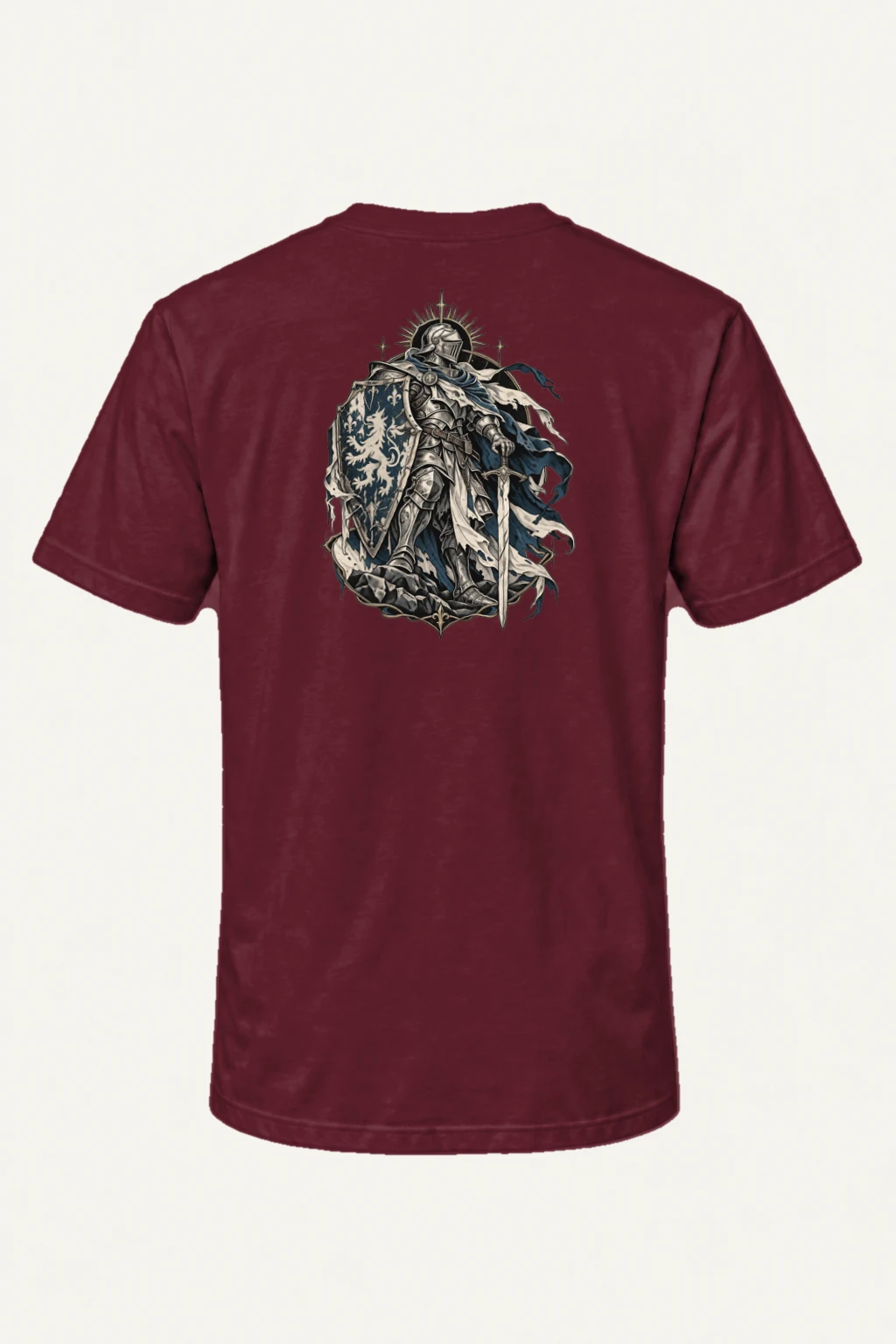 "Heraldic Knight" Heavyweight Unisex Crewneck T-shirt | Gildan 5000
