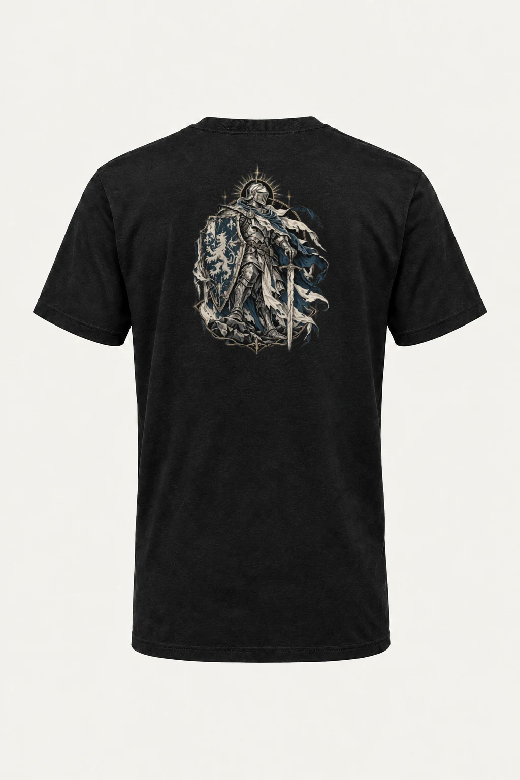 "Heraldic Knight" Heavyweight Unisex Crewneck T-shirt | Gildan 5000