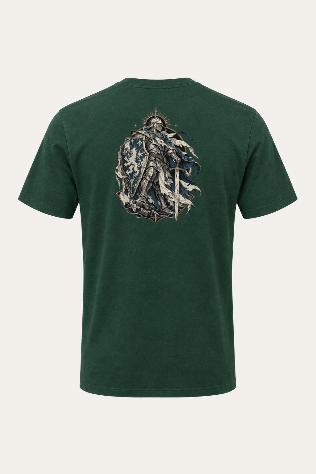 "Heraldic Knight" Heavyweight Unisex Crewneck T-shirt | Gildan 5000