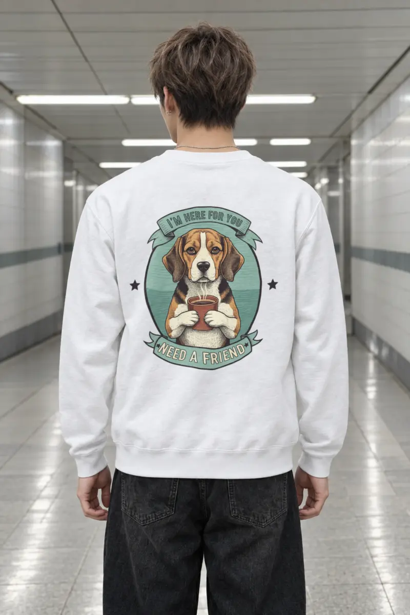 "Here For You" Heavy Blend Unisex Crewneck Sweatshirt