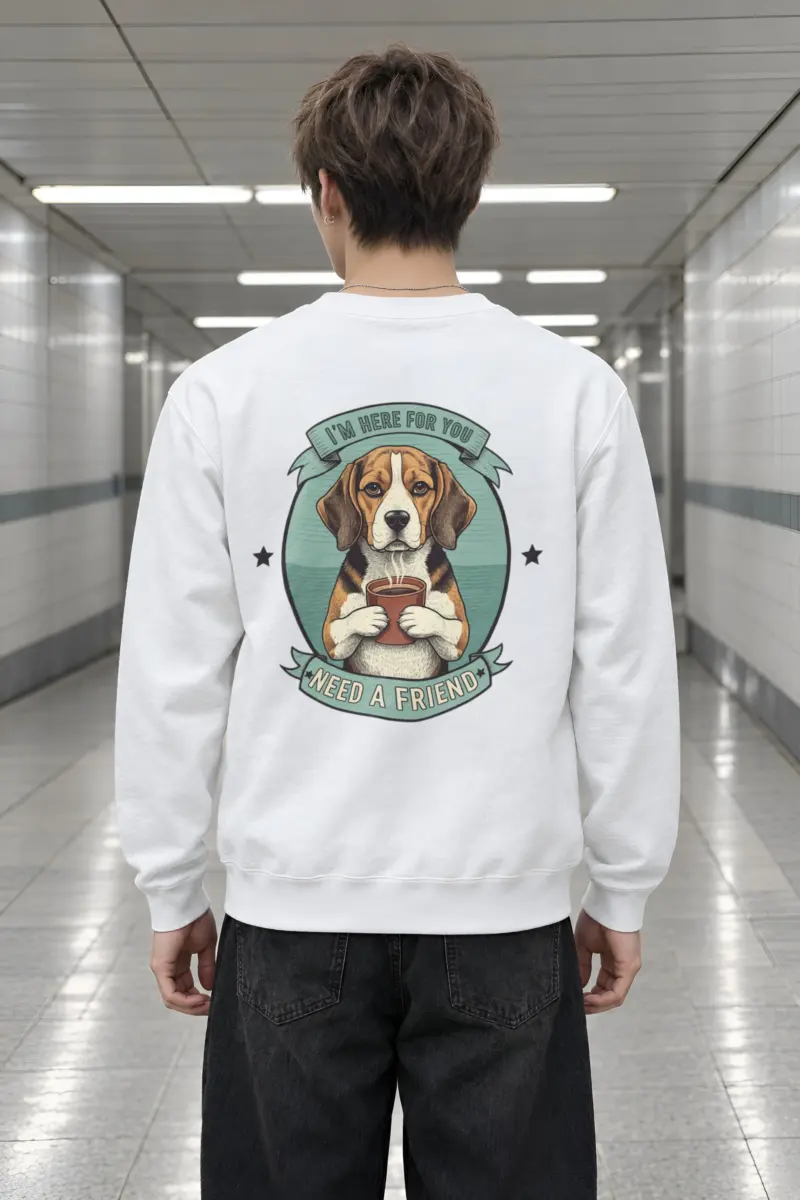 "Here For You" Heavy Blend Unisex Crewneck Sweatshirt