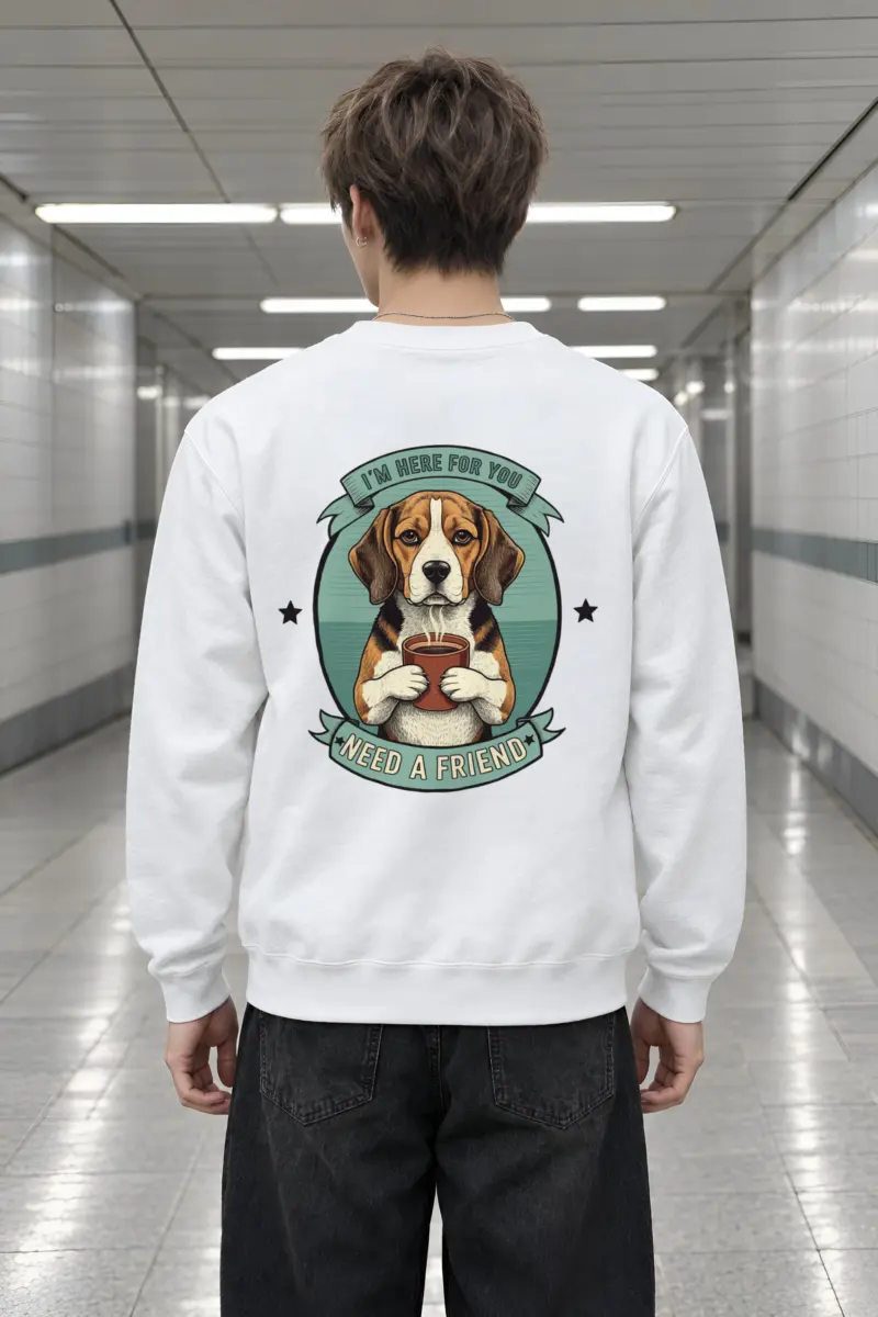 "Here For You" Heavy Blend Unisex Crewneck Sweatshirt