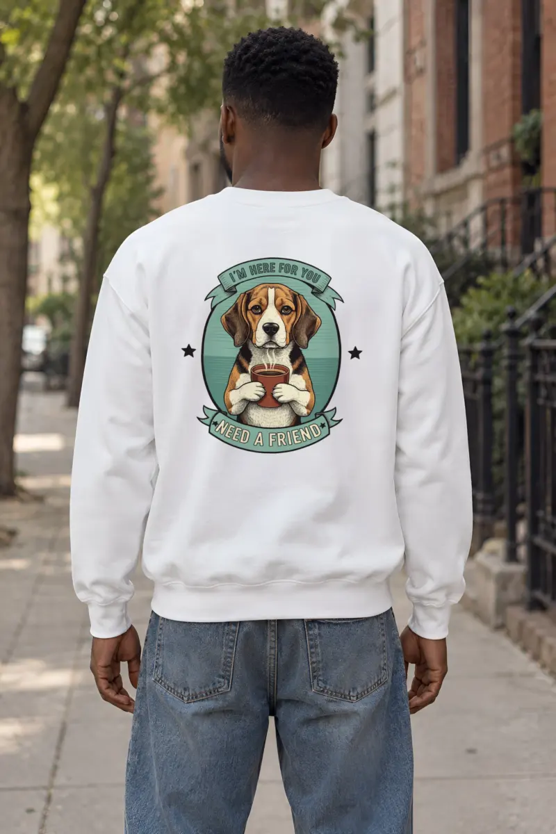 "Here For You" Heavy Blend Unisex Crewneck Sweatshirt