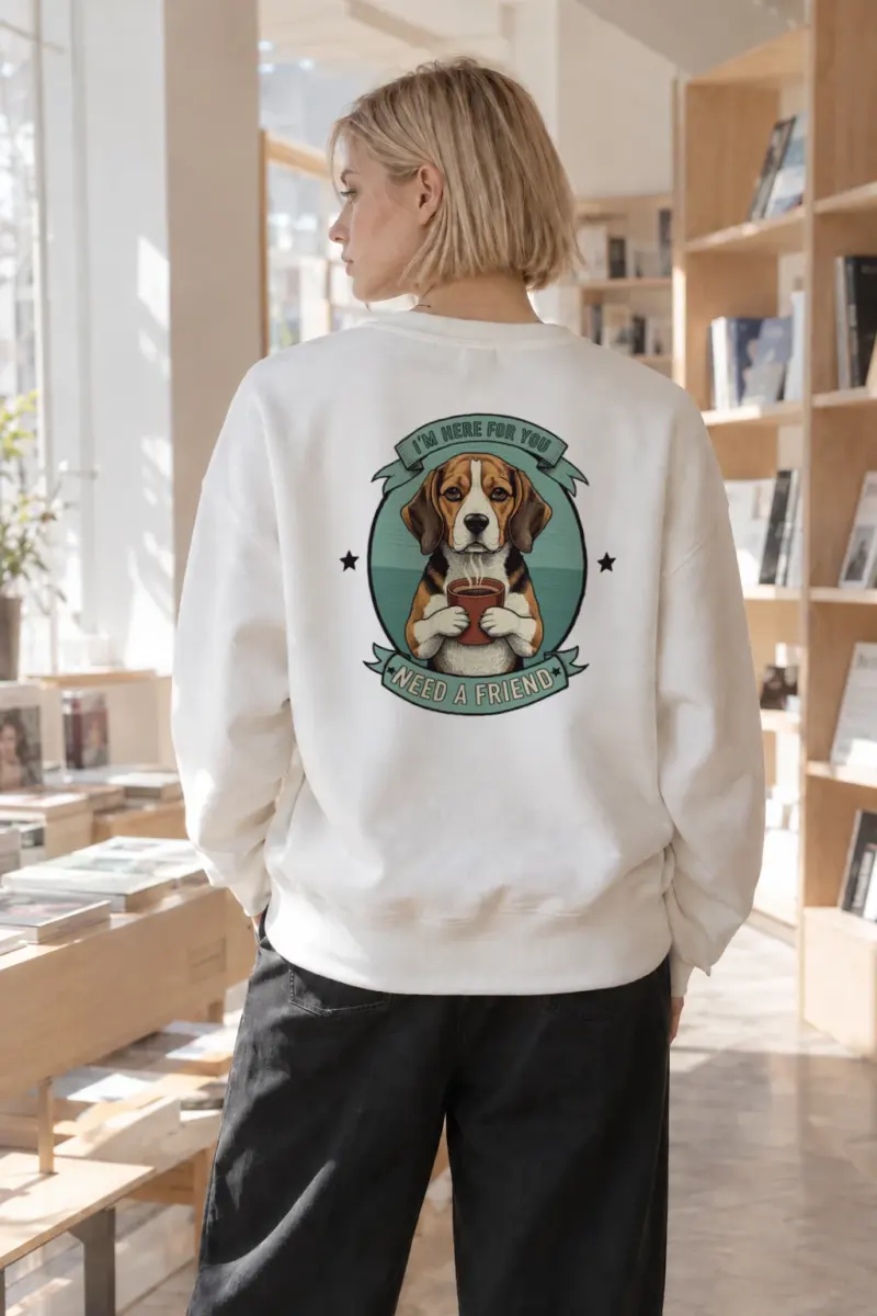 “Here For You” Heavy Blend Unisex Crewneck Sweatshirt | Gildan 18000