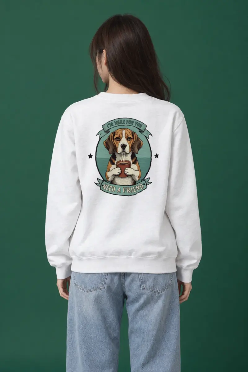 "Here For You" Heavy Blend Unisex Crewneck Sweatshirt | Gildan 18000