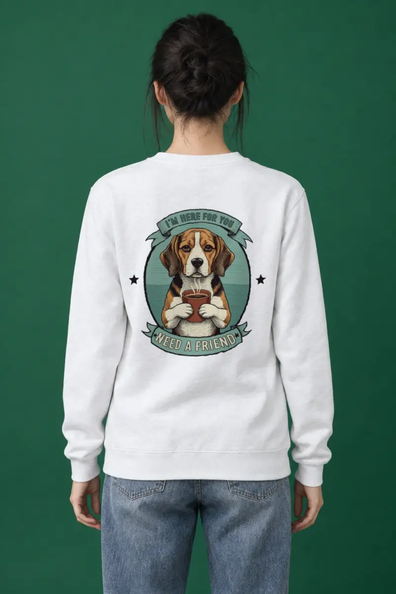 "Here For You" Heavy Blend Unisex Crewneck Sweatshirt