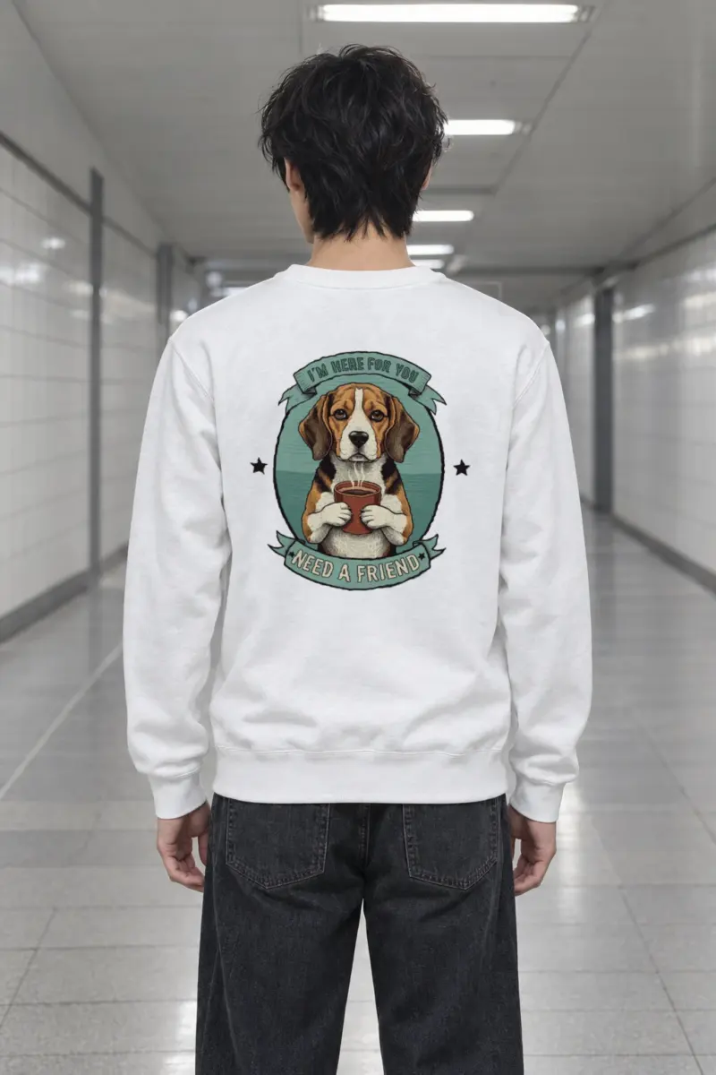 "Here For You" Heavy Blend Unisex Crewneck Sweatshirt