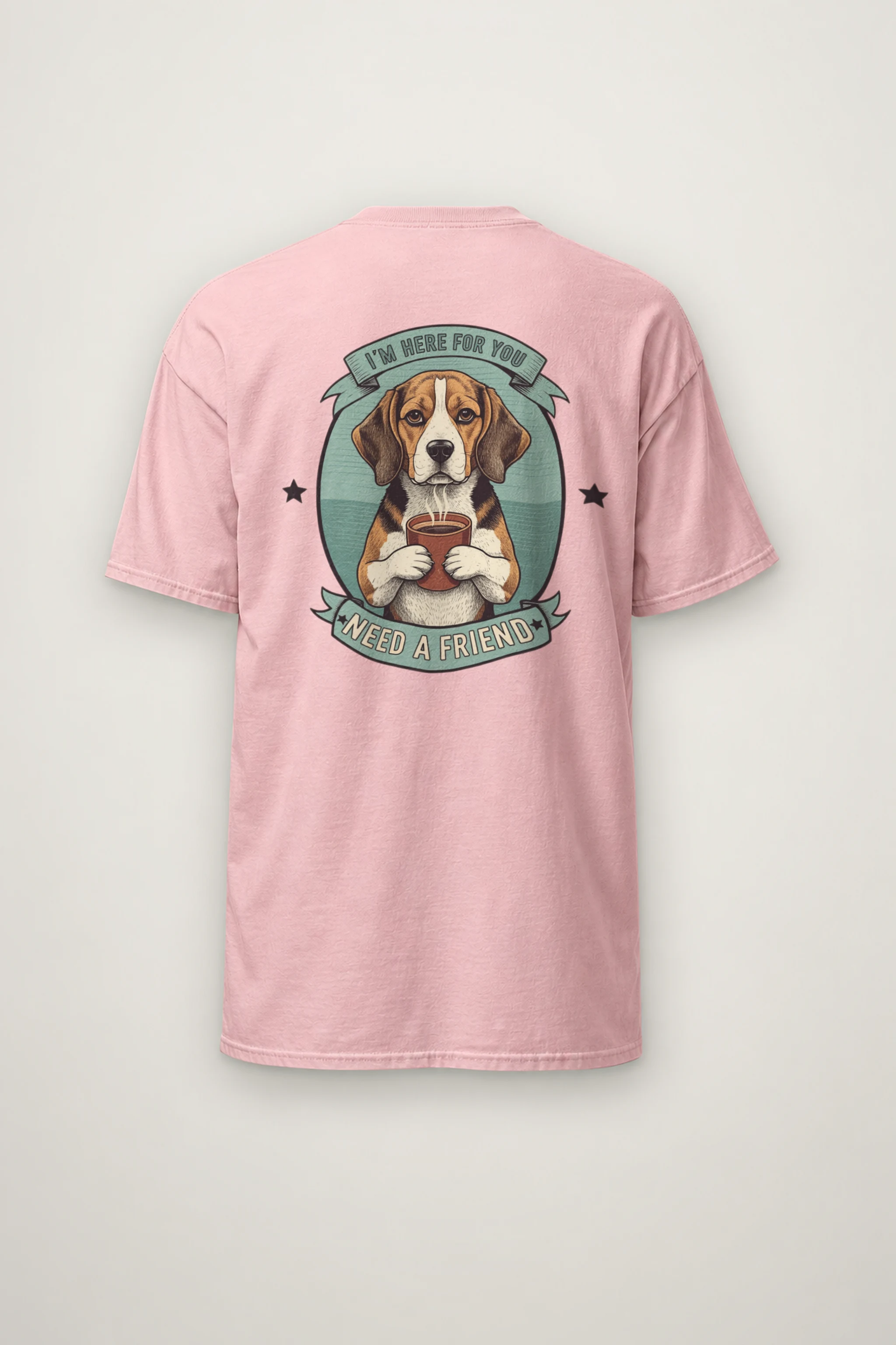 "Here For You" Heavyweight Unisex Crewneck T-shirt