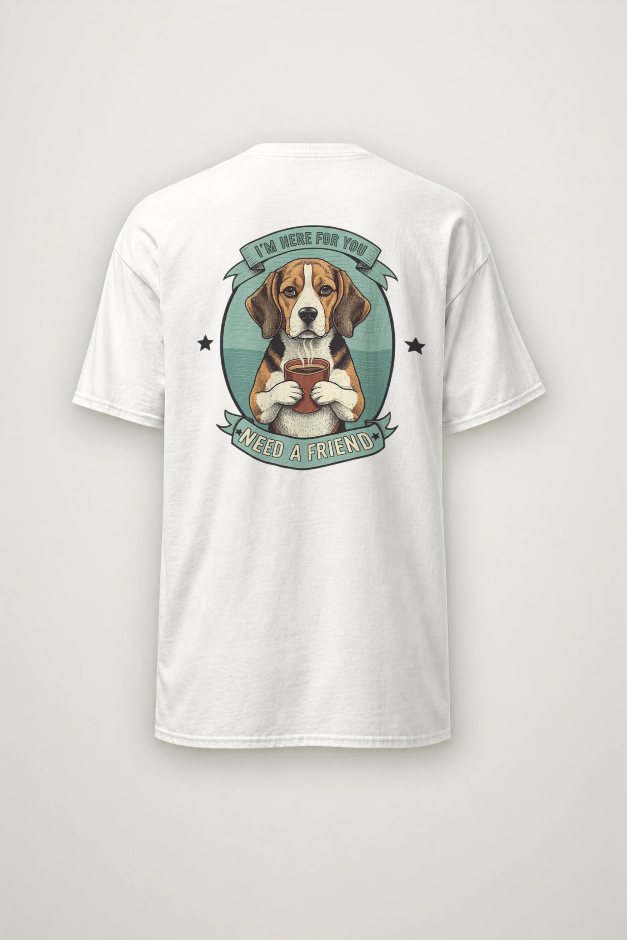 "Here For You" Heavyweight Unisex Crewneck T-shirt