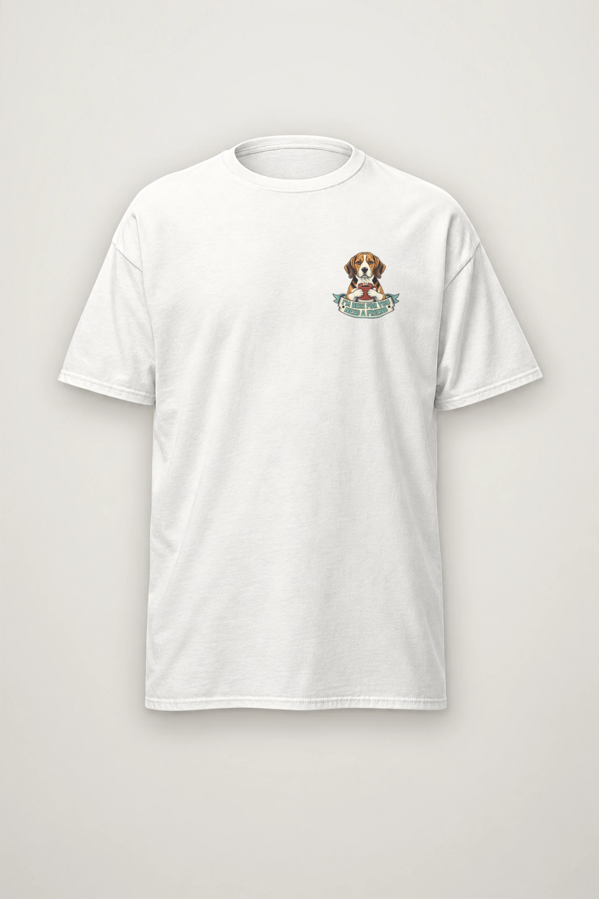 "Here For You" Heavyweight Unisex Crewneck T-shirt