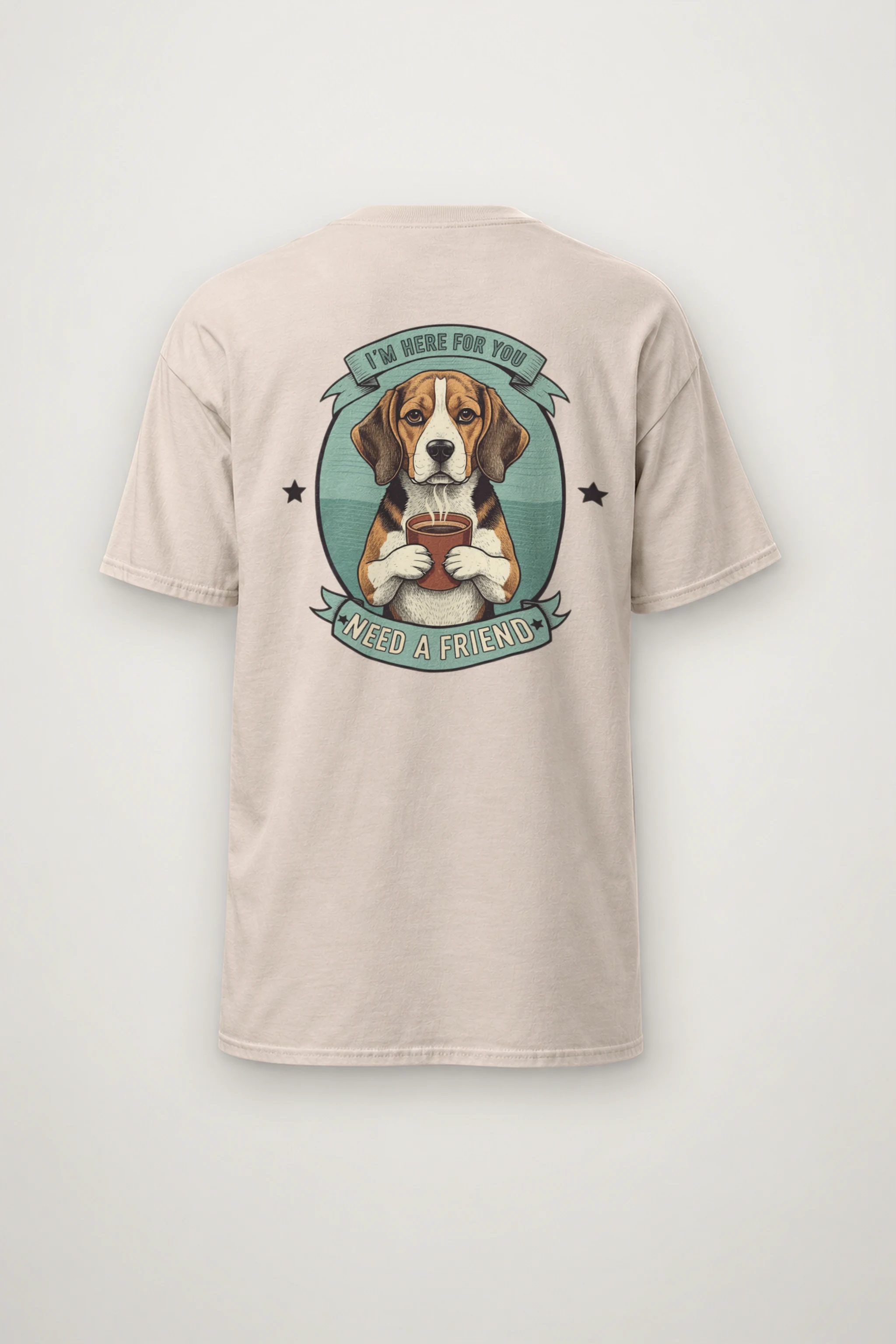 "Here For You" Heavyweight Unisex Crewneck T-shirt