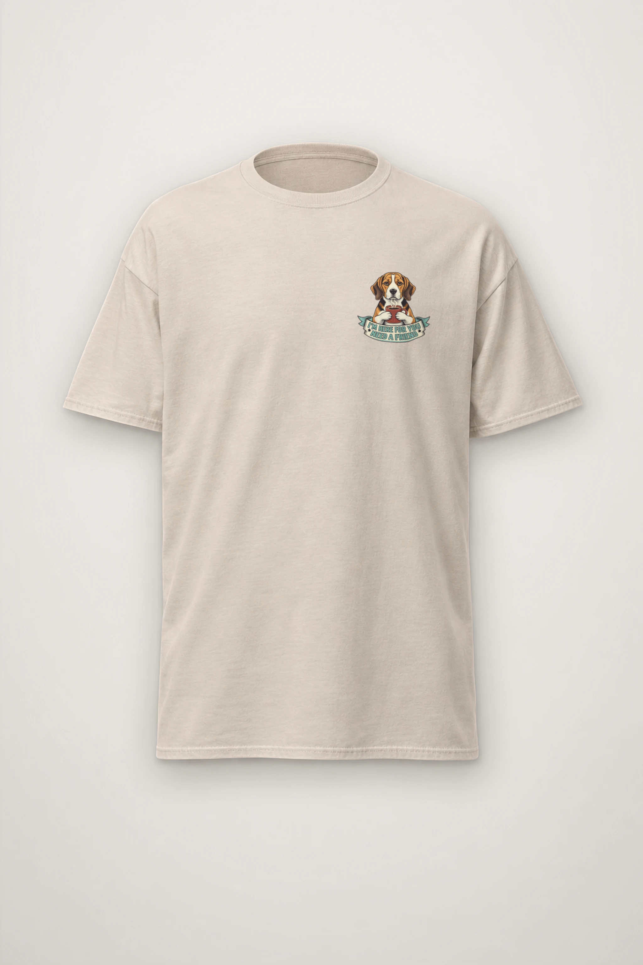 "Here For You" Heavyweight Unisex Crewneck T-shirt