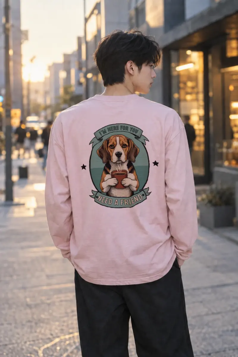 "Here For You" Unisex Longsleeve T-shirt | Gildan 2400