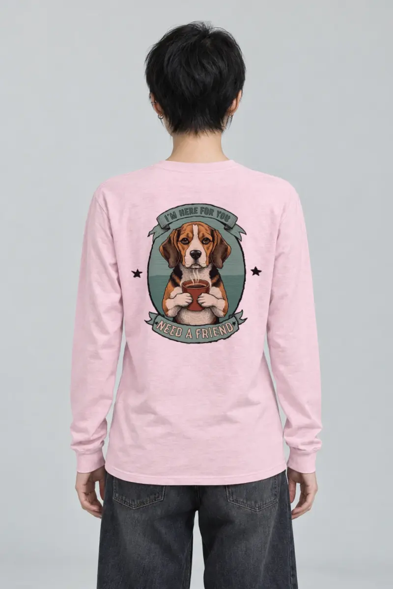 "Here For You" Unisex Longsleeve T-shirt | Gildan 2400