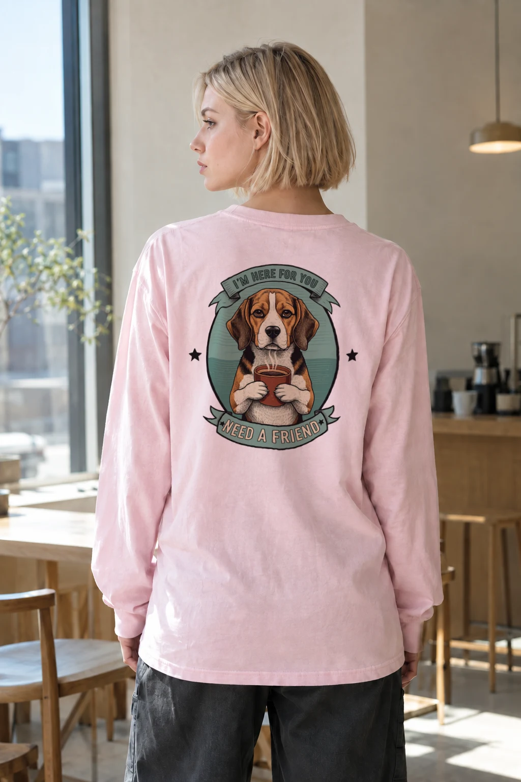 "Here For You" Unisex Longsleeve T-shirt | Gildan 2400