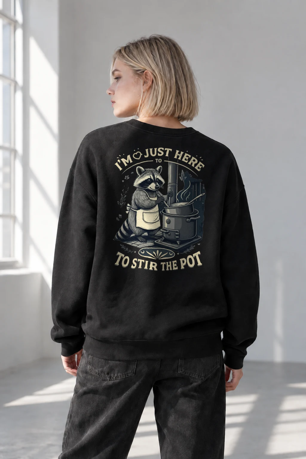 "Here To Stir The Pot" Heavy Blend Unisex Crewneck Sweatshirt | Gildan 18000