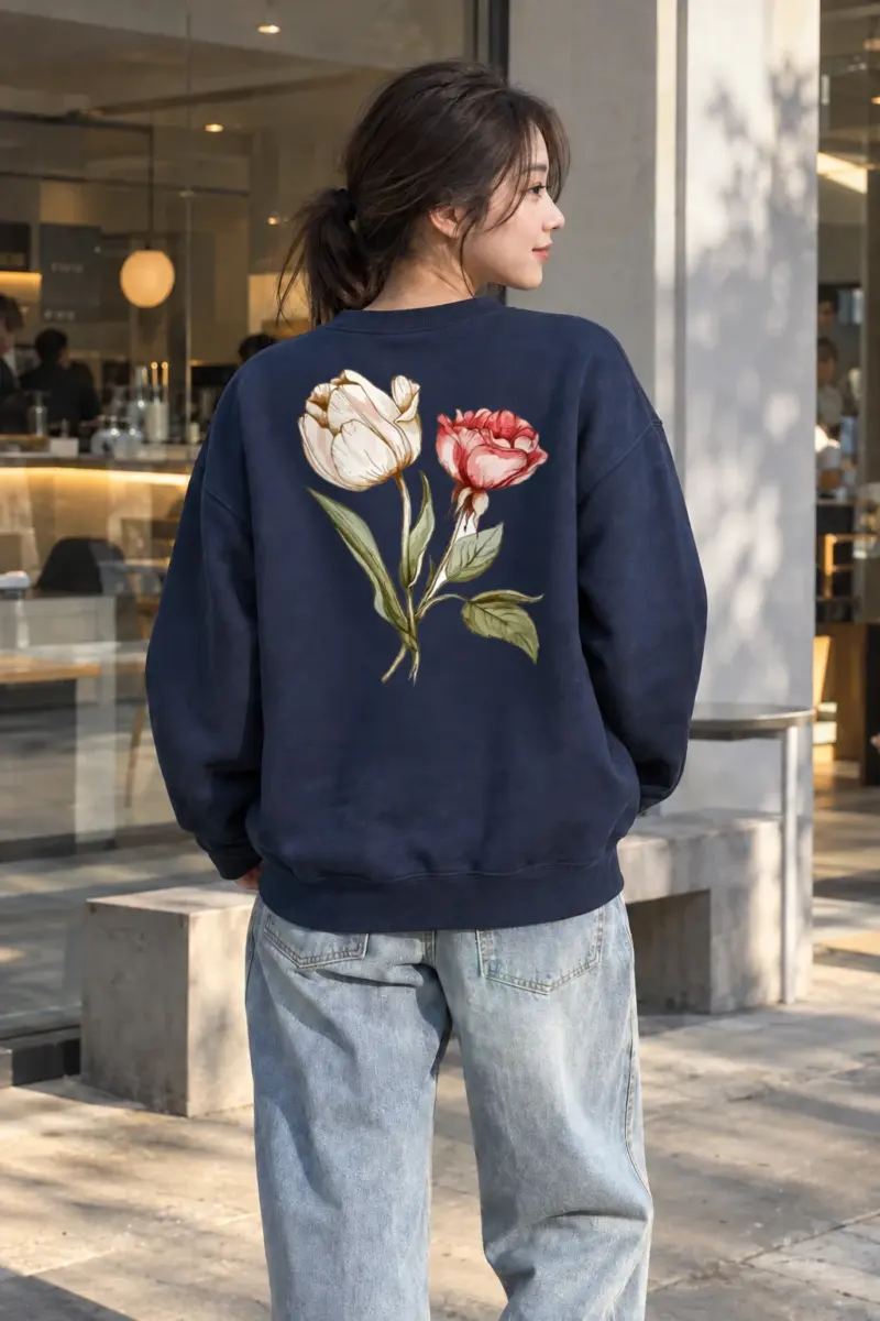 “Heritage Floral Stems” Heavy Blend Unisex Crewneck Sweatshirt | Gildan 18000