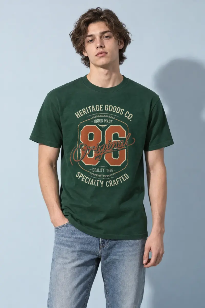 "Heritage Goods 86" Heavyweight Unisex Crewneck T-shirt | Gildan 5000