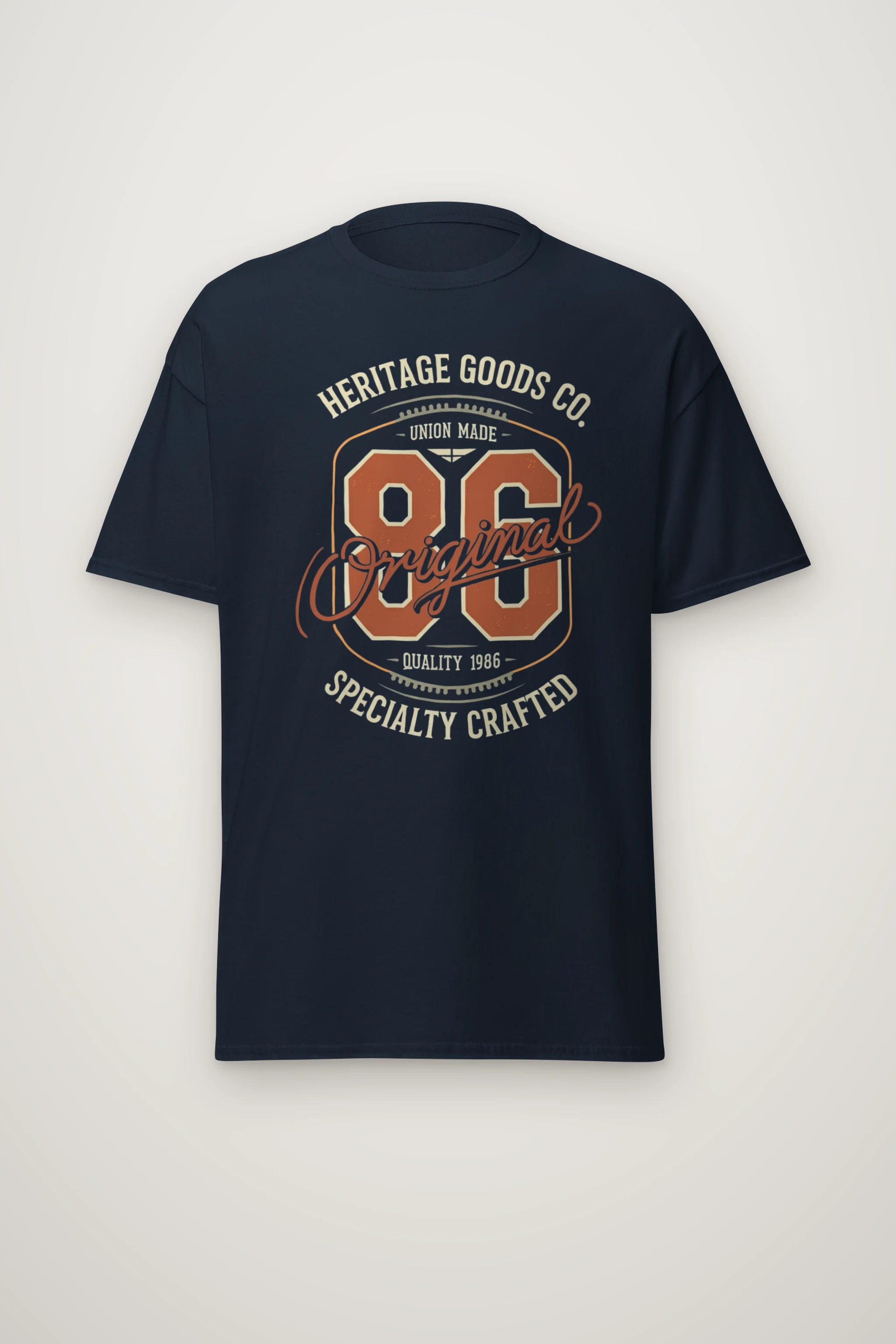 "Heritage Goods 86" Heavyweight Unisex Crewneck T-shirt