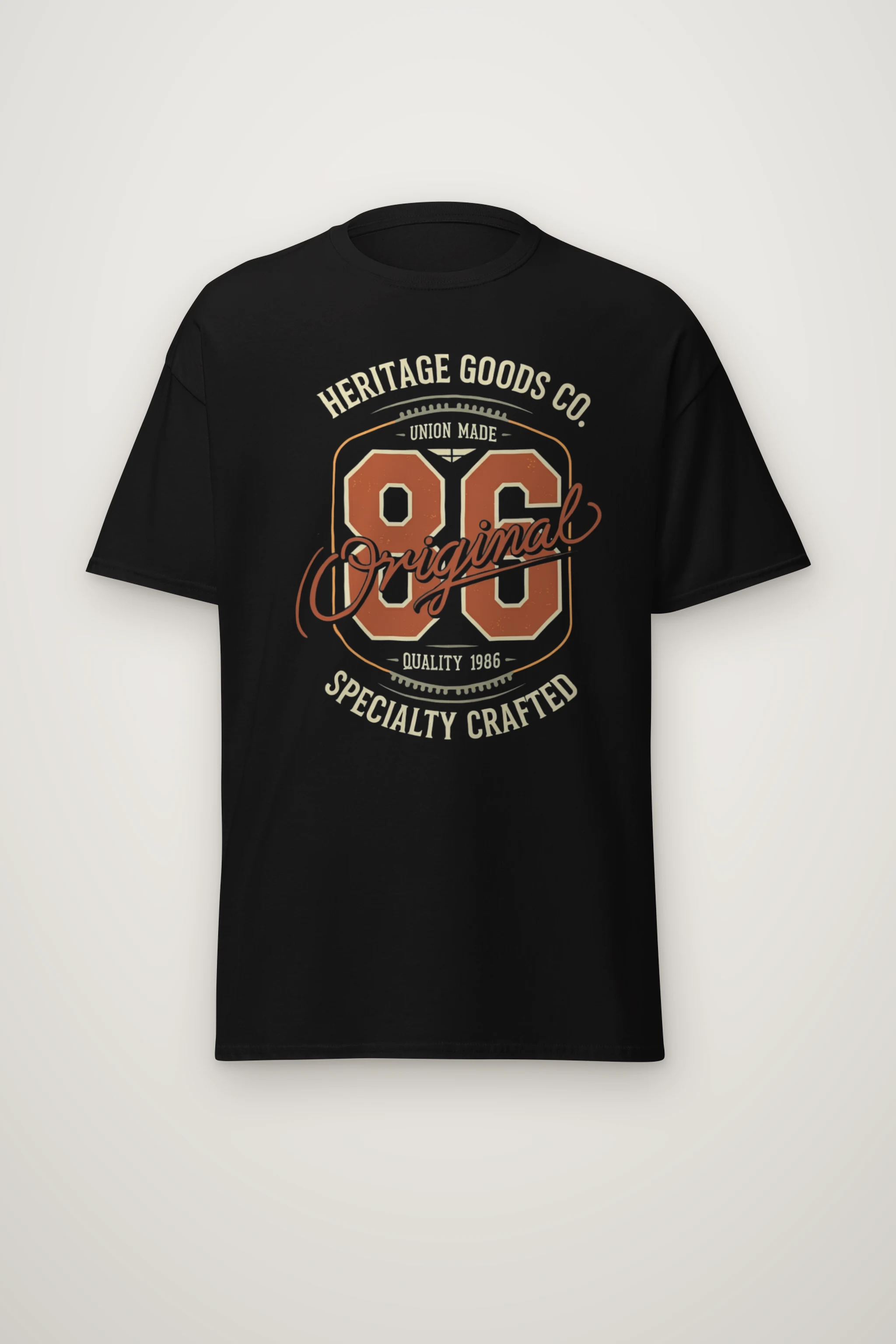 "Heritage Goods 86" Heavyweight Unisex Crewneck T-shirt