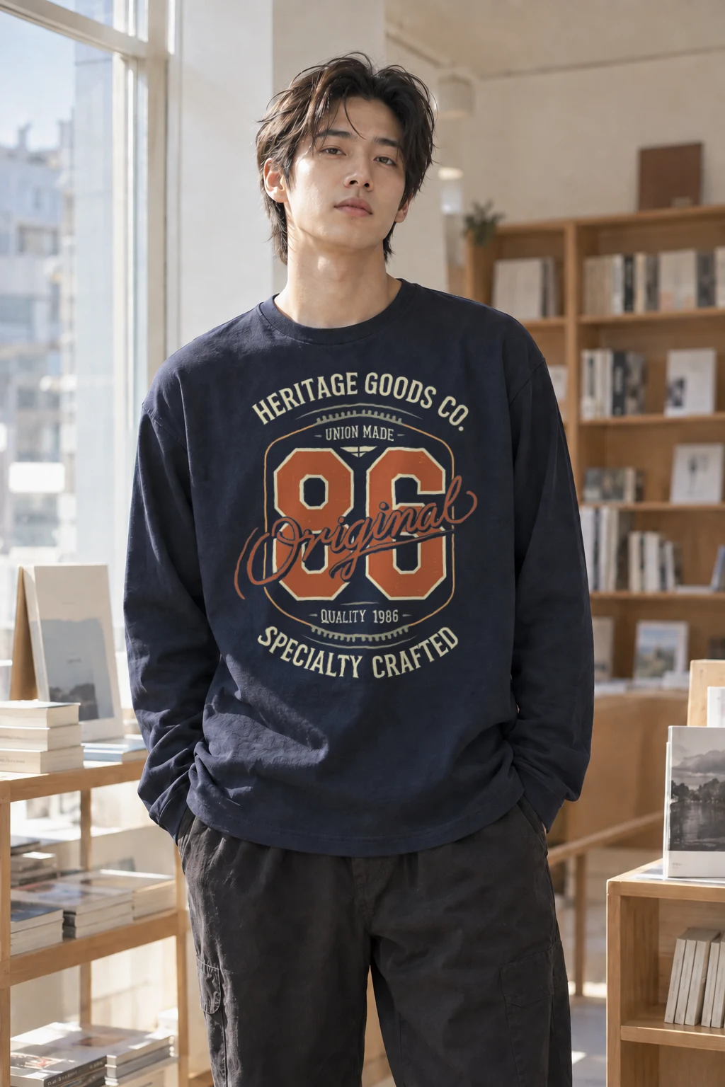 "Heritage Goods 86" Unisex Longsleeve T-shirt | Gildan 2400