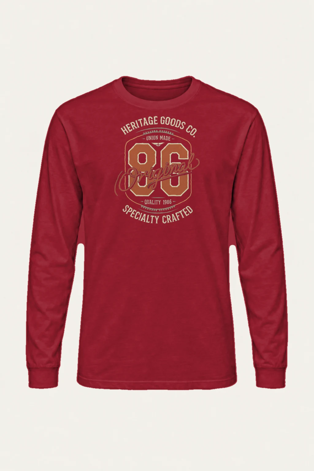 "Heritage Goods 86" Unisex Longsleeve T-shirt | Gildan 2400