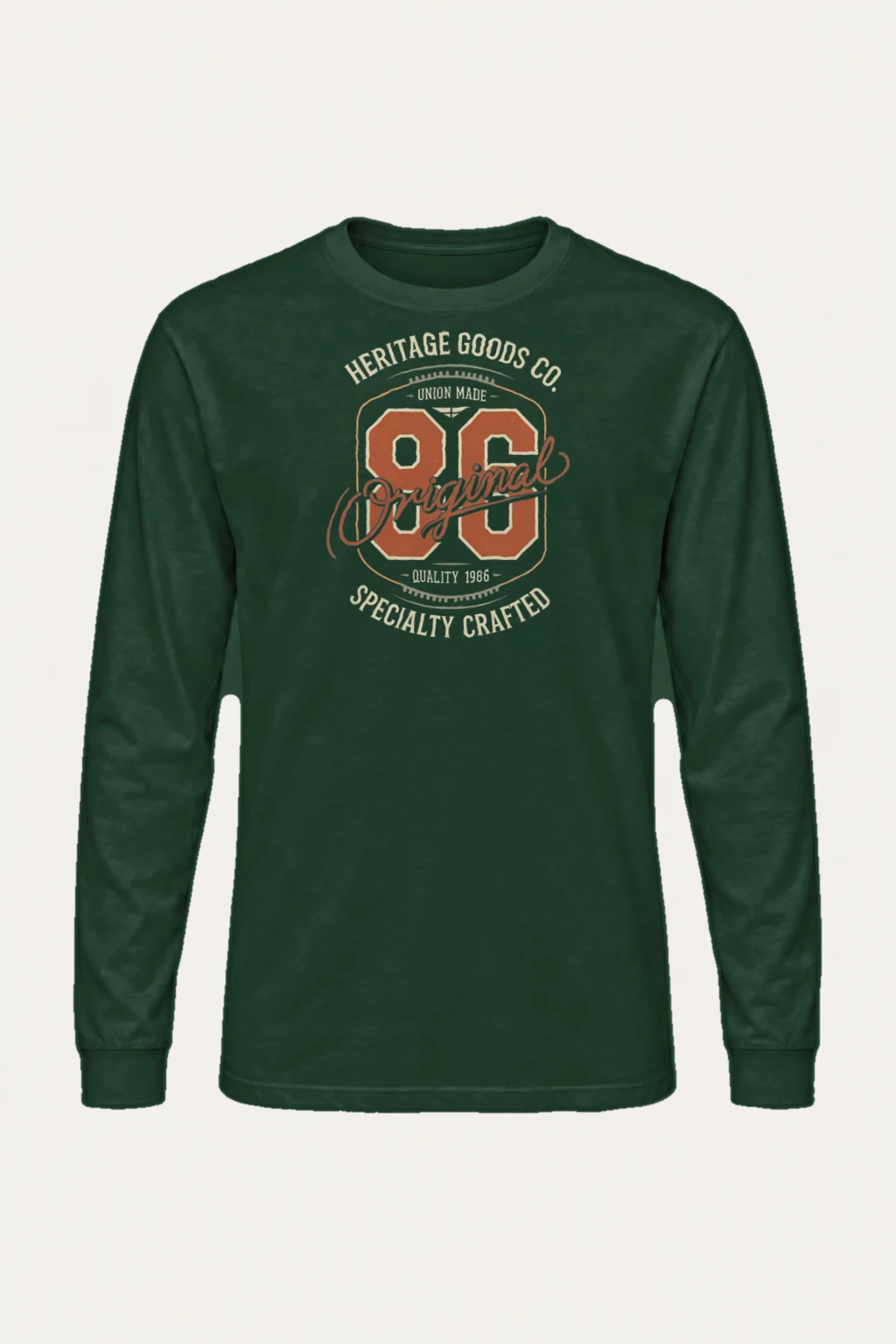 "Heritage Goods 86" Unisex Longsleeve T-shirt | Gildan 2400