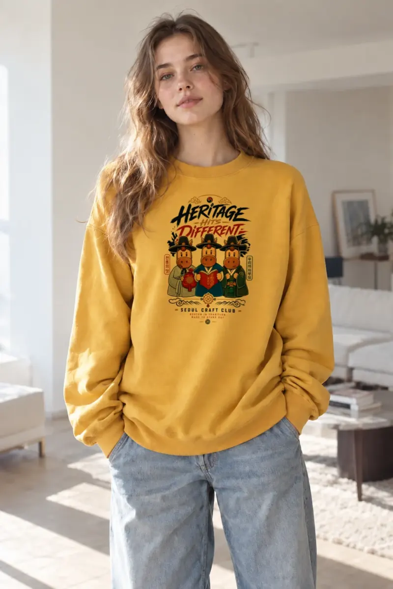 "Heritage Hits Different" Heavy Blend Unisex Crewneck Sweatshirt | Gildan 18000