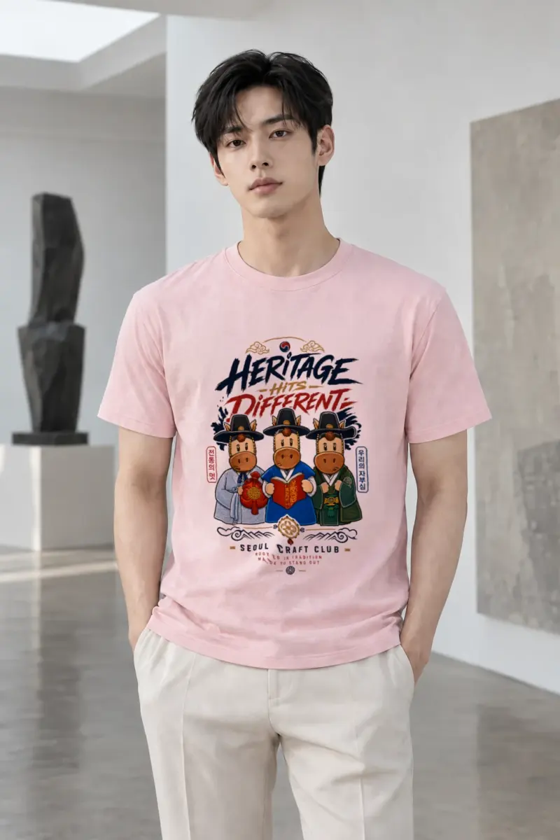 "Heritage Hits Different" Heavyweight Unisex Crewneck T-shirt | Gildan 5000