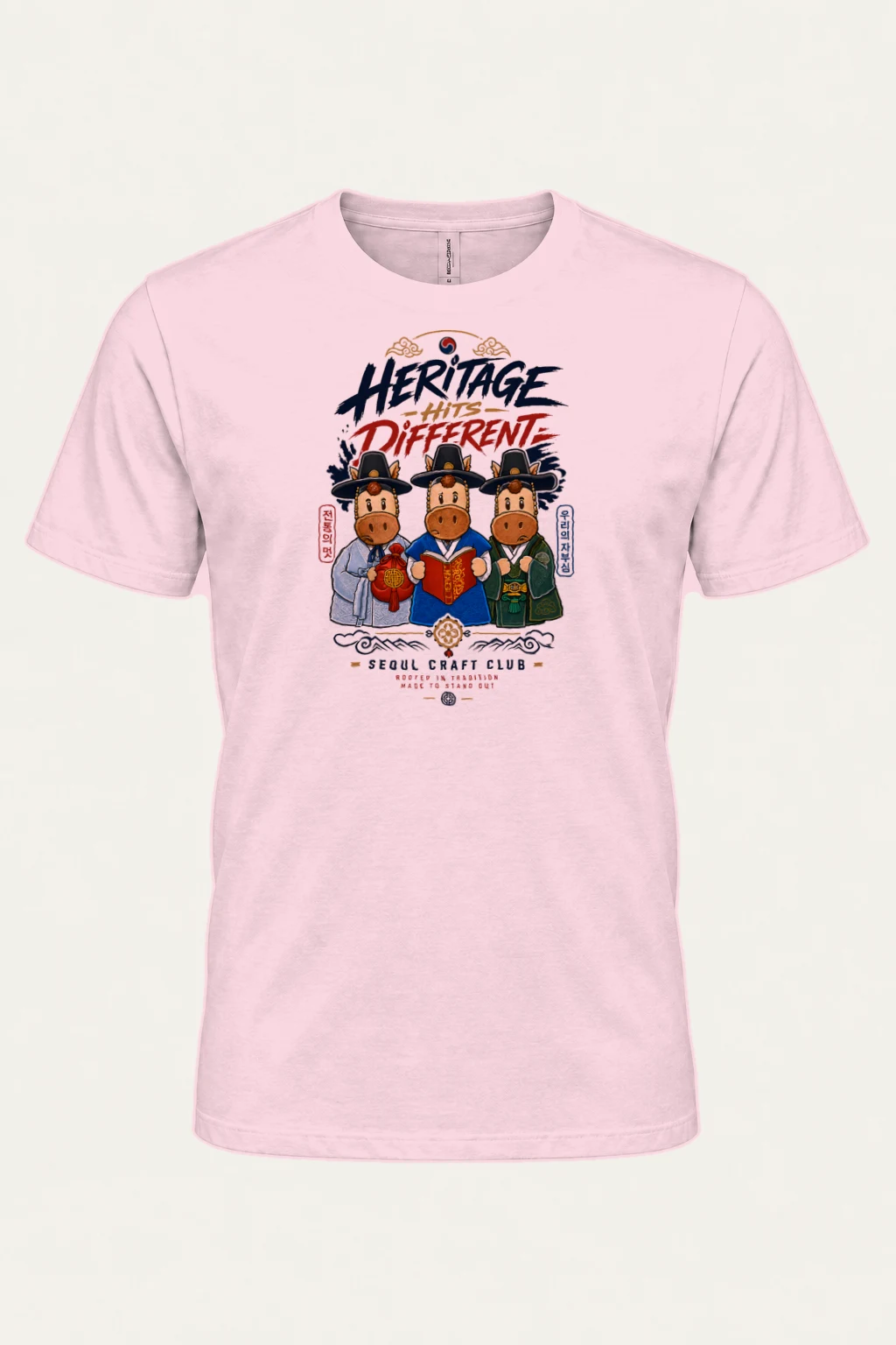 "Heritage Hits Different" Heavyweight Unisex Crewneck T-shirt | Gildan 5000