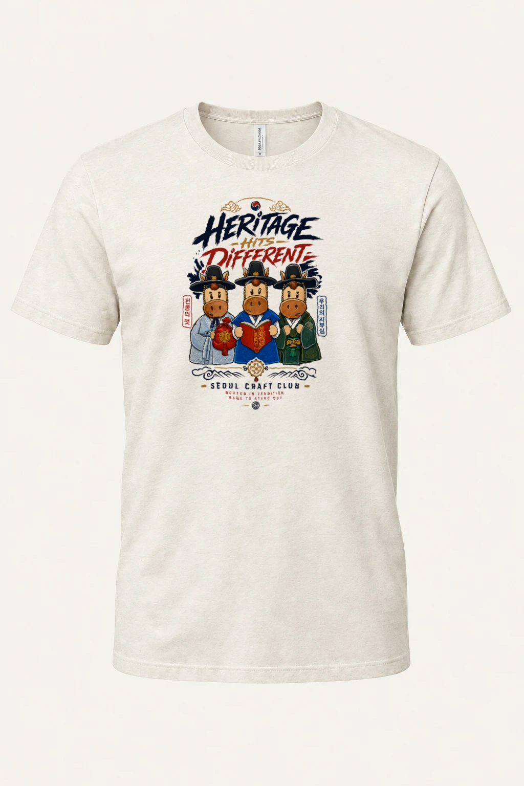 "Heritage Hits Different" Heavyweight Unisex Crewneck T-shirt | Gildan 5000
