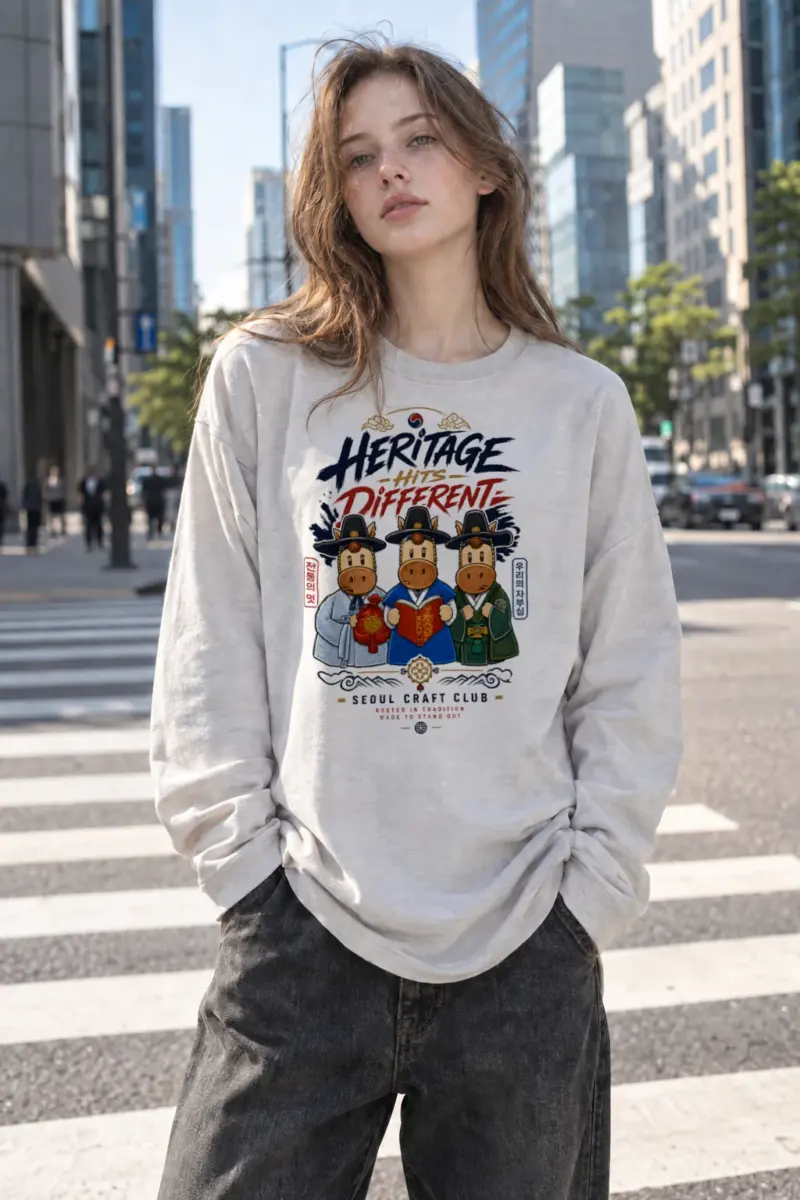 "Heritage Hits Different" Unisex Longsleeve T-shirt | Gildan 2400