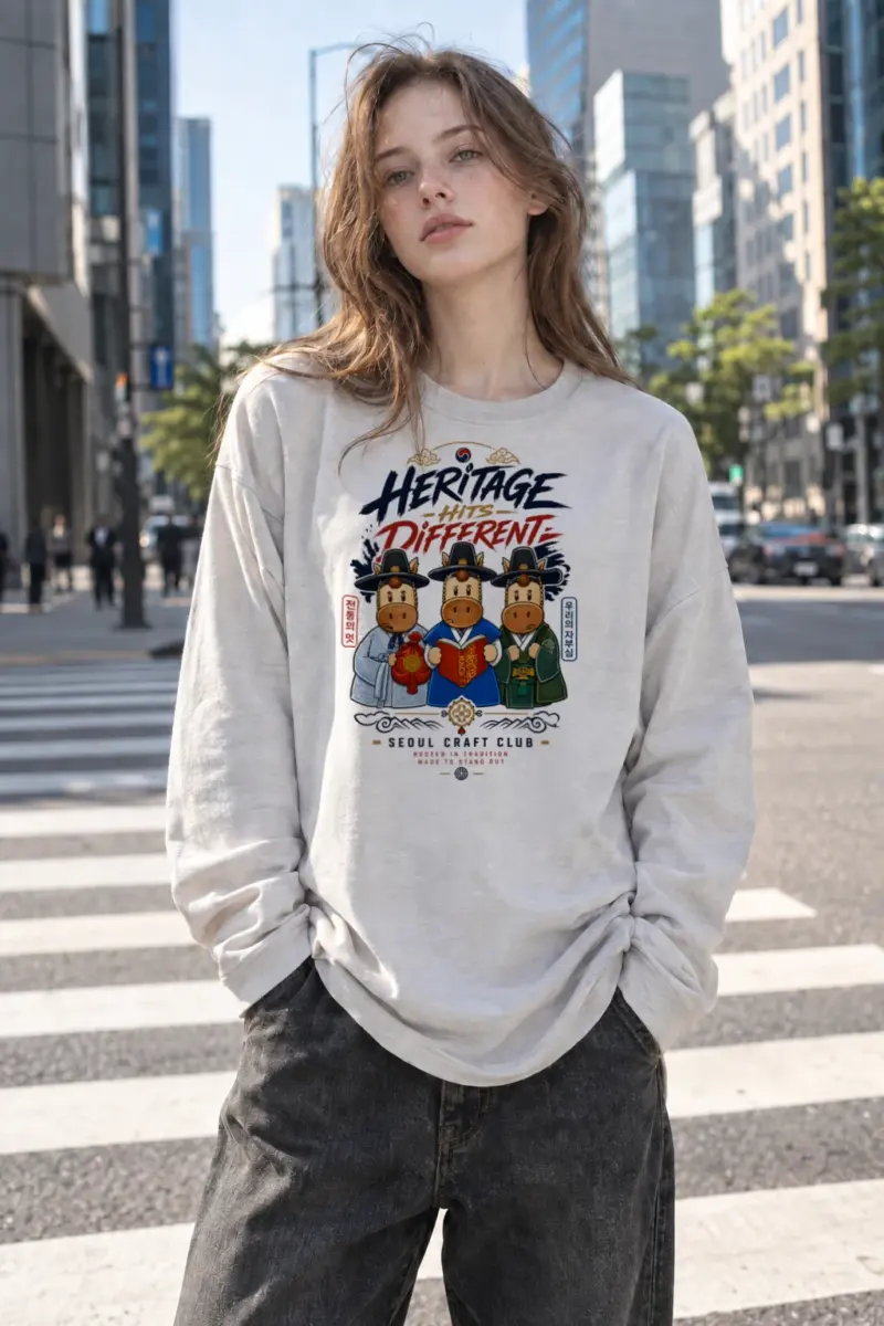 “Heritage Hits Different” Unisex Longsleeve T-shirt | Gildan 2400