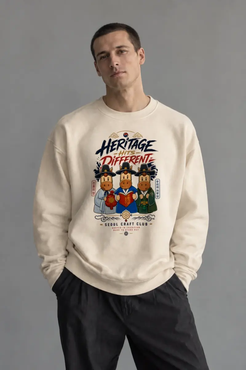 "Heritage Hits Different" Unisex Sponge Fleece Crewneck Sweatshirt | Bella + Canvas 3901