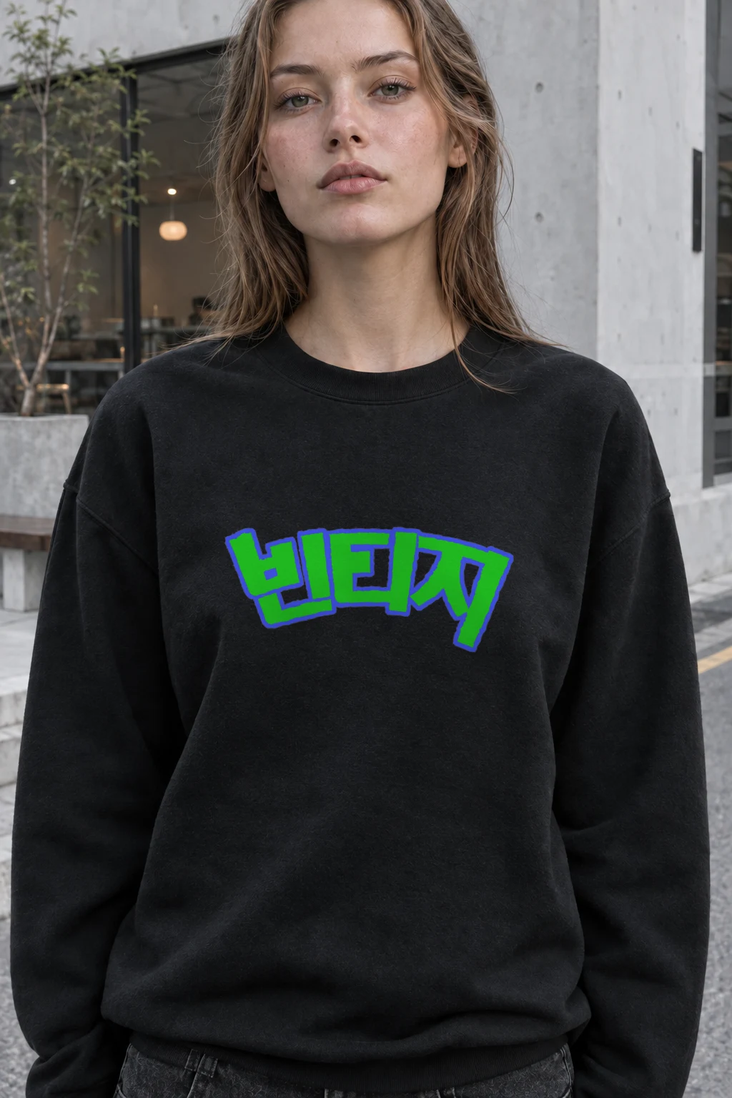 "Hero Katakana Graffiti" Heavy Blend Unisex Crewneck Sweatshirt | Gildan 18000