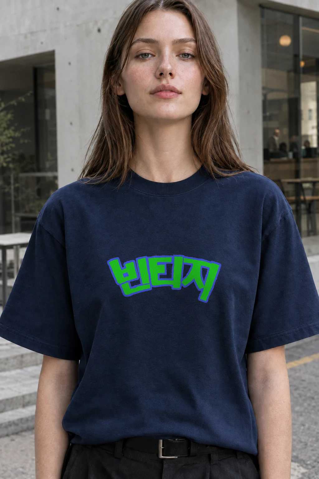 "Hero Katakana" Heavyweight Unisex Crewneck T-shirt | Gildan 5000