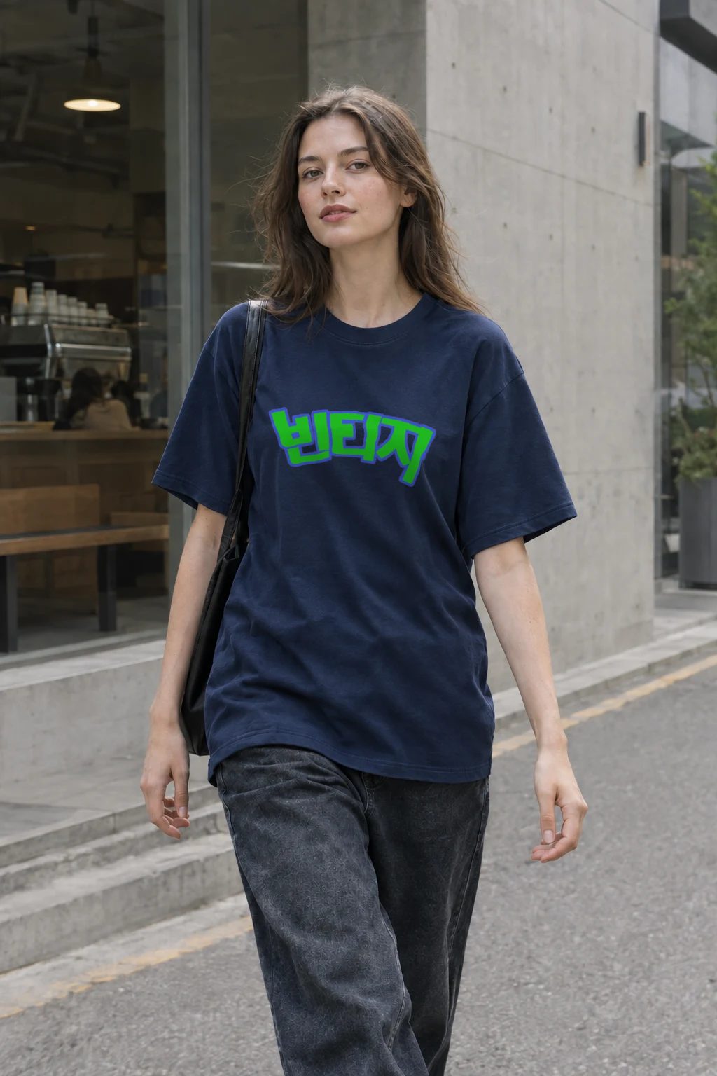 "Hero Katakana" Heavyweight Unisex Crewneck T-shirt | Gildan 5000