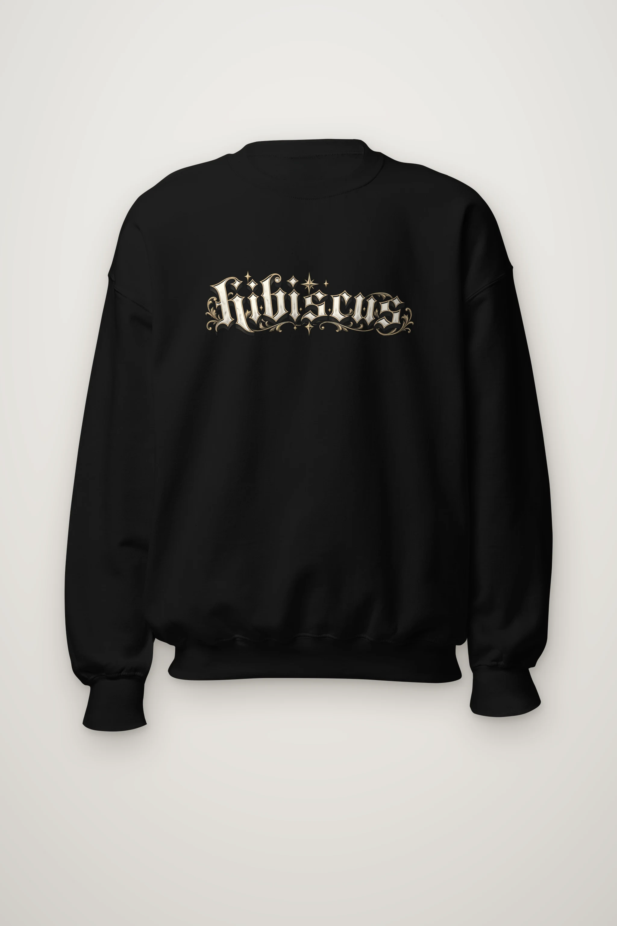 "Hibiscus Gothic Lettering" Heavy Blend Unisex Crewneck Sweatshirt