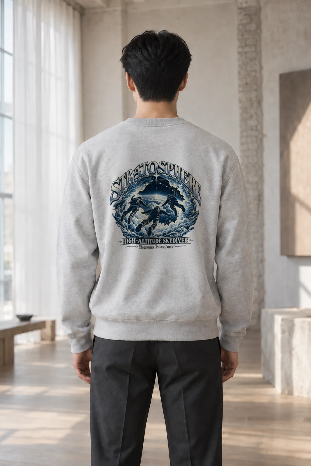 "High-Altitude Skydiver" Heavy Blend Unisex Crewneck Sweatshirt | Gildan 18000