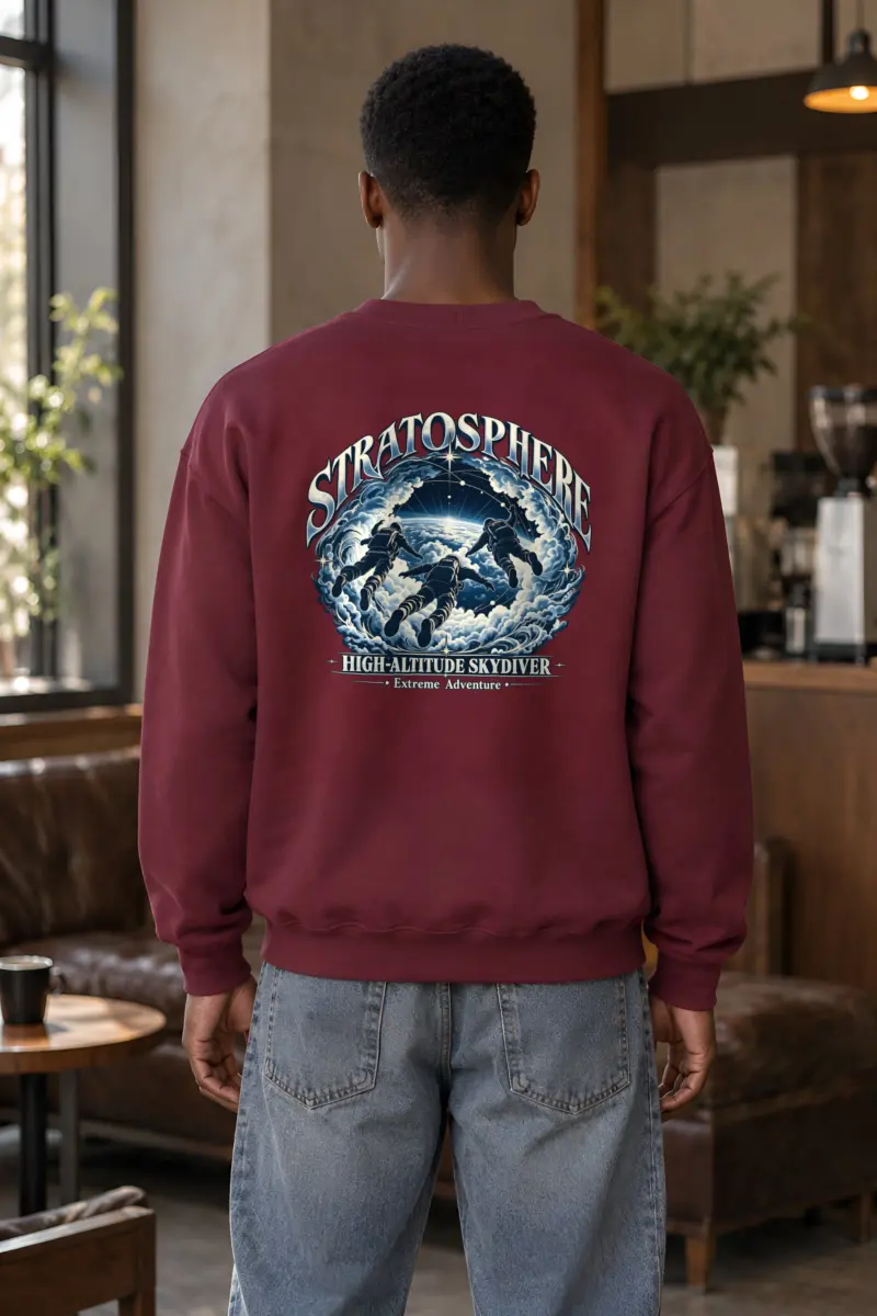 "High-Altitude Skydiver" Heavy Blend Unisex Crewneck Sweatshirt