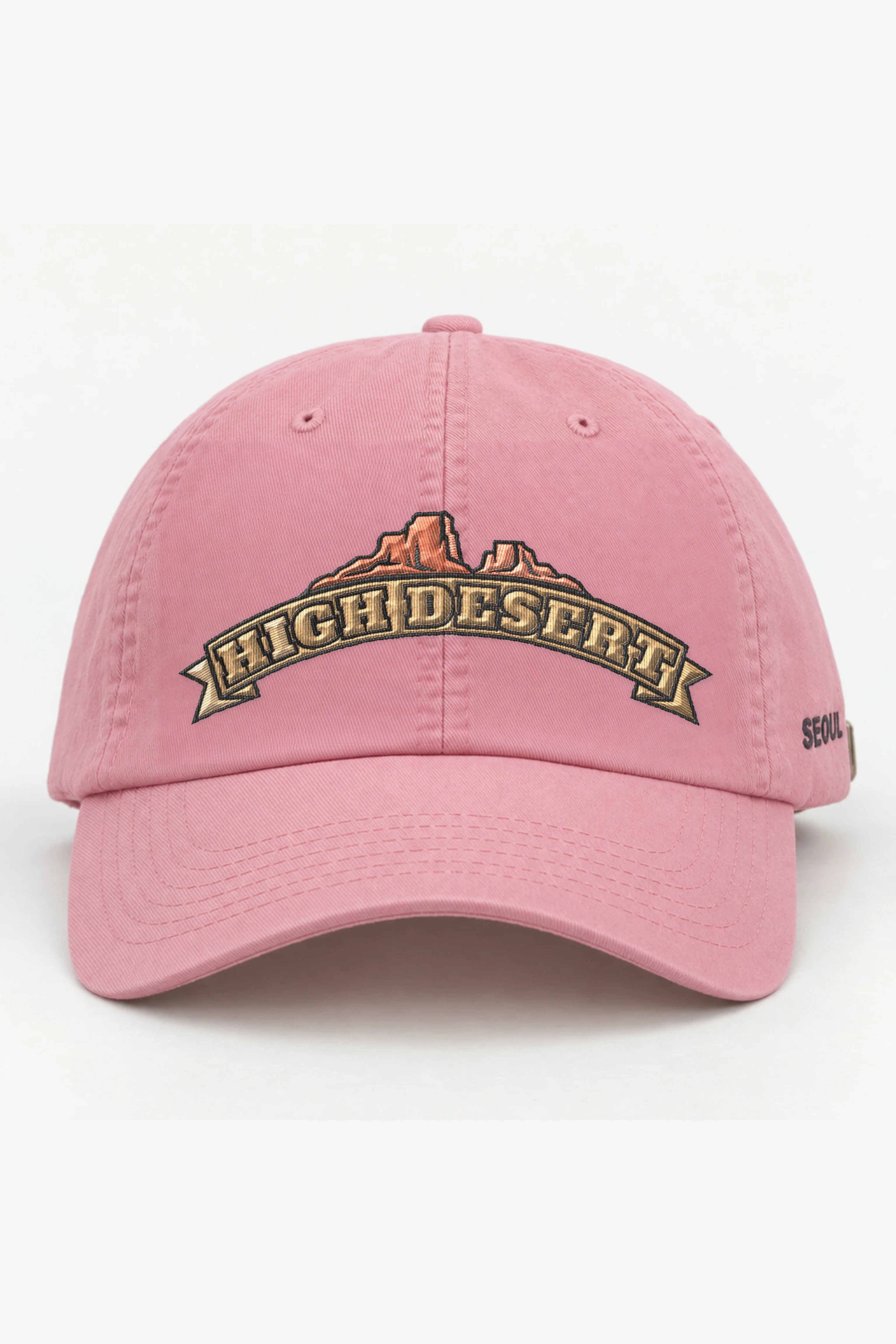 "High Desert Mesa" Classic Dad Hat · Embroidered — pink/cap-front
