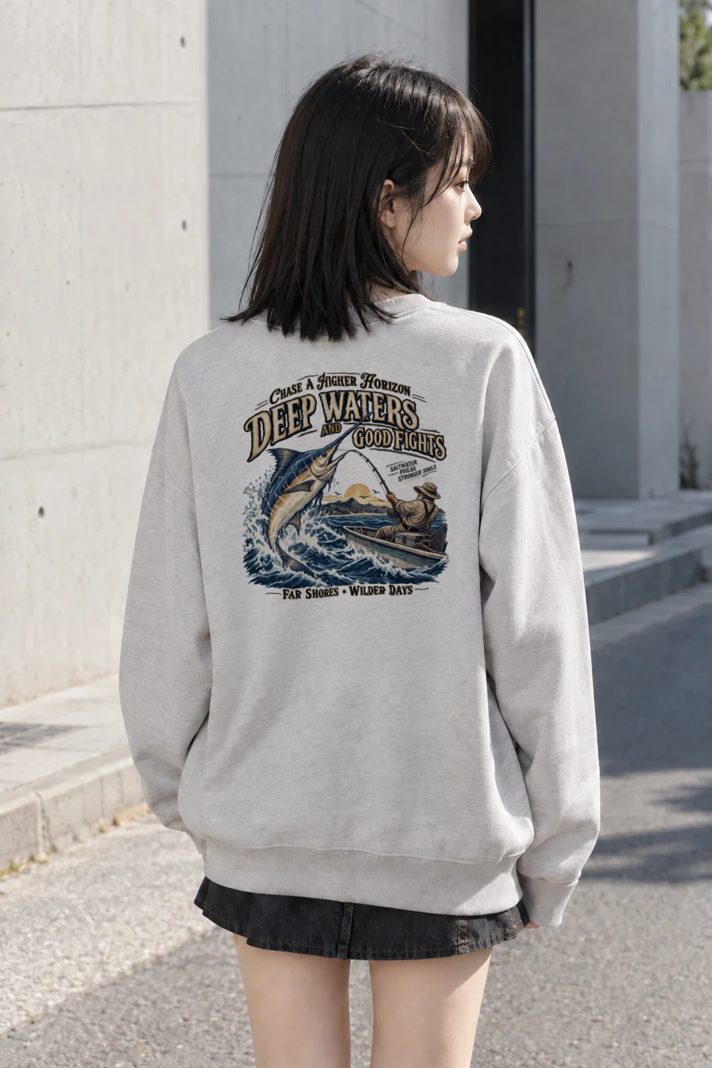 "Higher Horizon" Heavy Blend Unisex Crewneck Sweatshirt | Gildan 18000