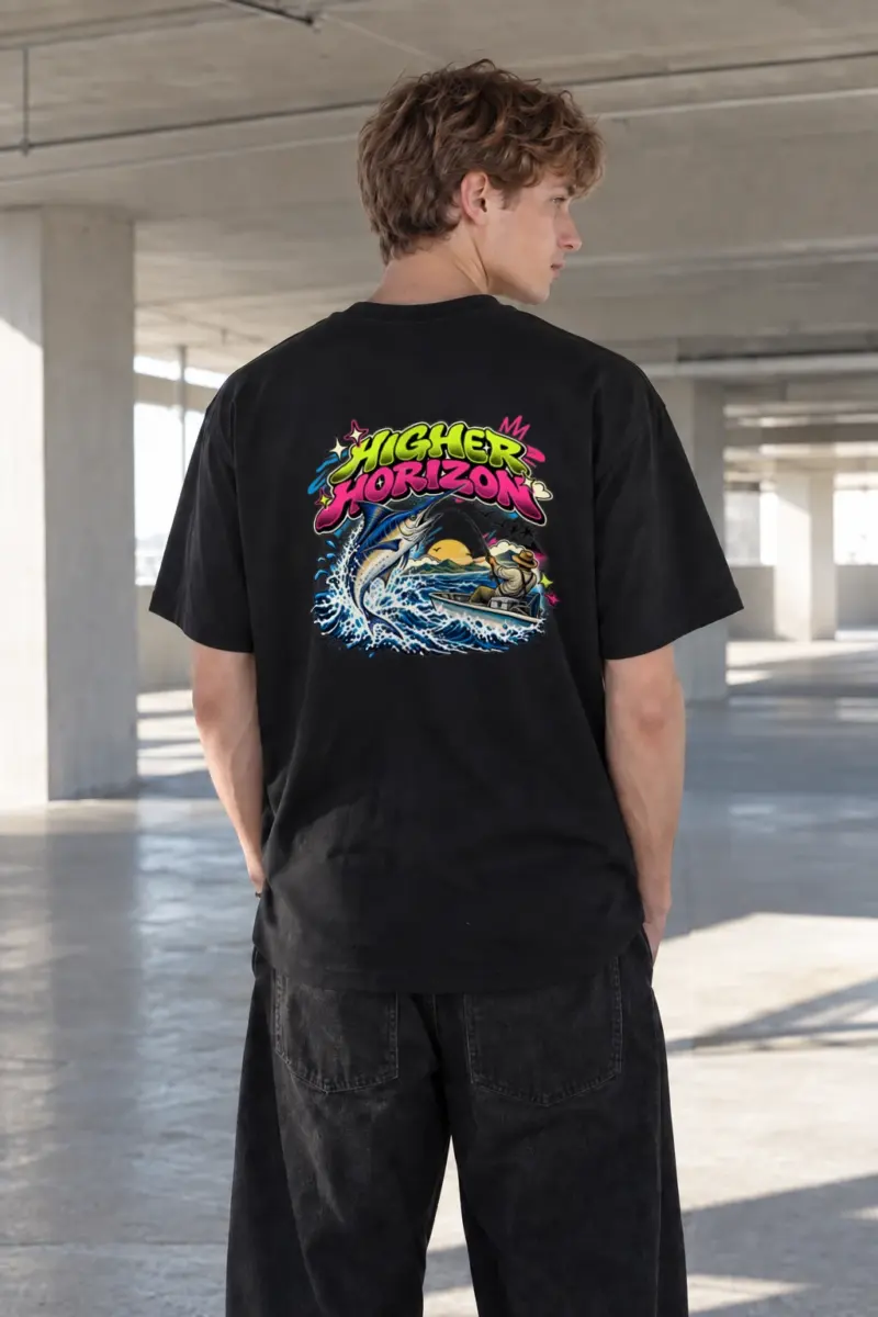"Higher Horizon" Heavyweight Unisex Crewneck T-shirt | Gildan 5000