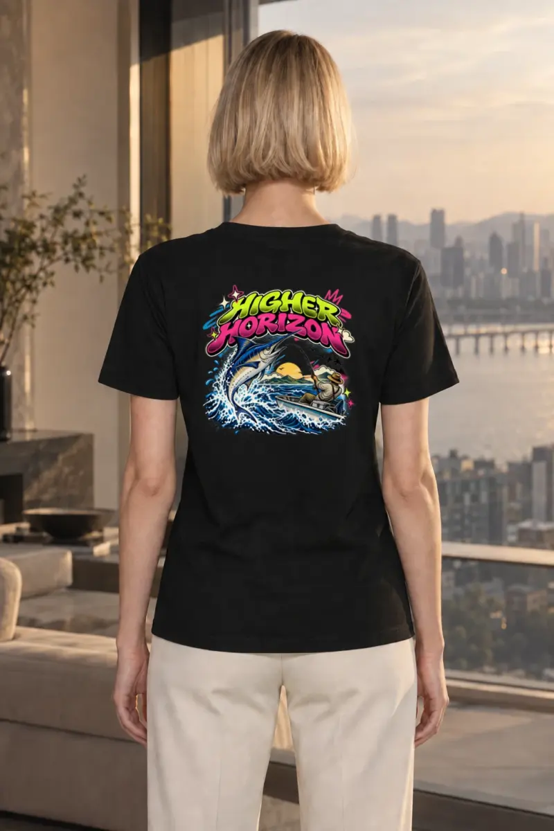 "Higher Horizon" Heavyweight Unisex Crewneck T-shirt | Gildan 5000