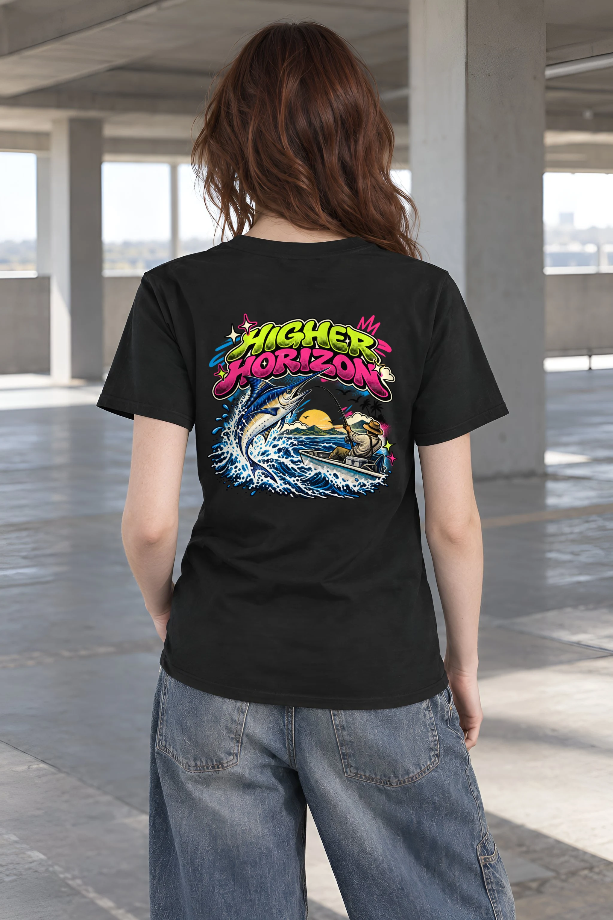 "Higher Horizon" Heavyweight Unisex Crewneck T-shirt
