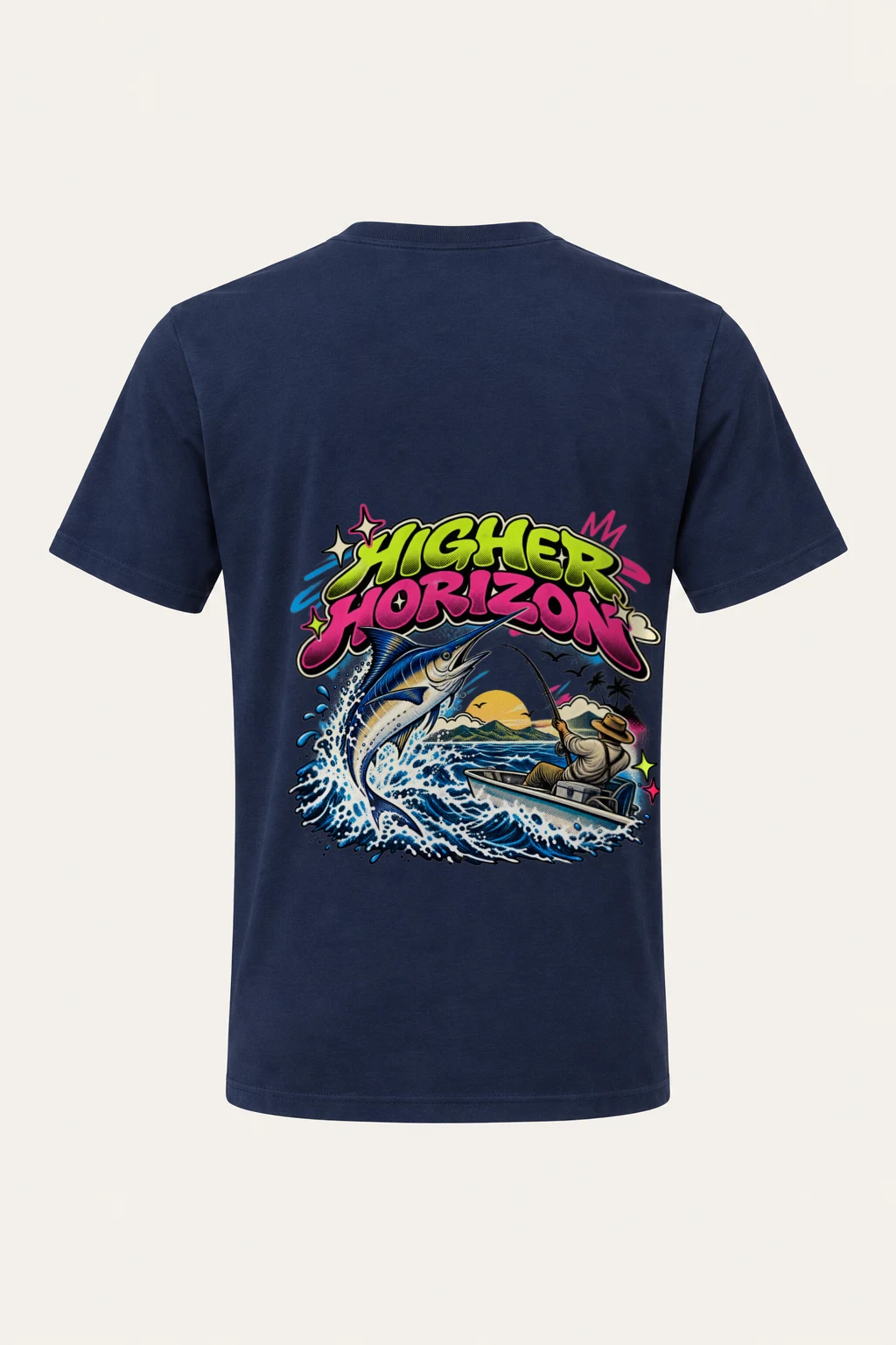 "Higher Horizon" Heavyweight Unisex Crewneck T-shirt | Gildan 5000