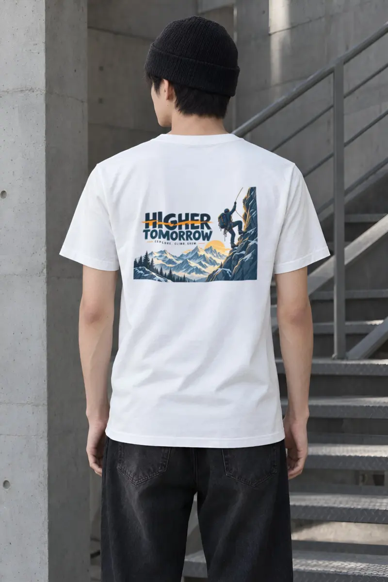 "Higher Tomorrow" Heavyweight Unisex Crewneck T-shirt