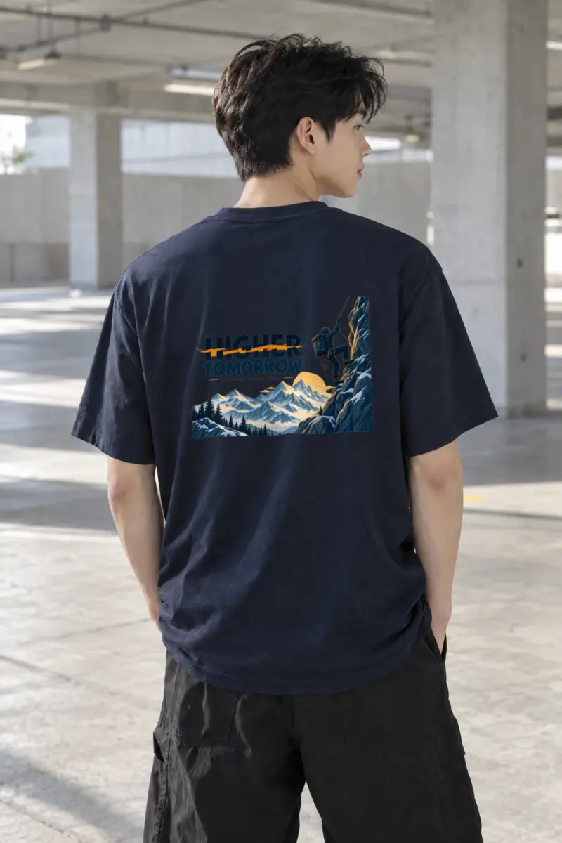 "Higher Tomorrow" Heavyweight Unisex Crewneck T-shirt | Gildan 5000