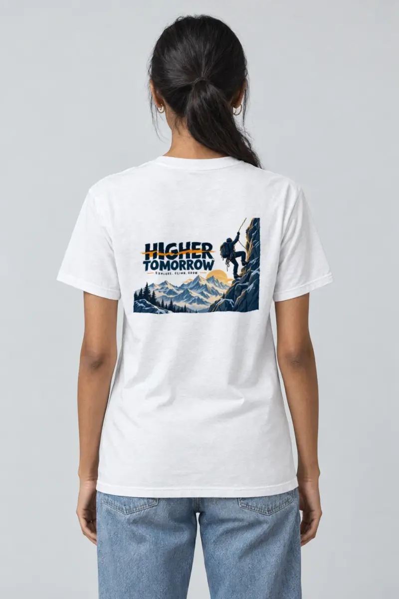 "Higher Tomorrow" Heavyweight Unisex Crewneck T-shirt | Gildan 5000